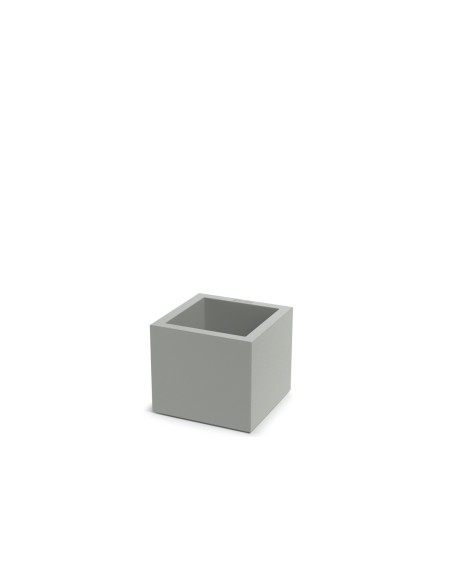 Blumentopf eckig 29 × 29 × 26 cm matt, 13 L – Betongrau | Töpferkönig
