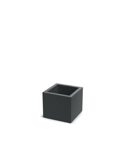 Blumentopf eckig 29 × 29 × 26 cm matt, 13 L – Dunkelgrau | Töpferkönig