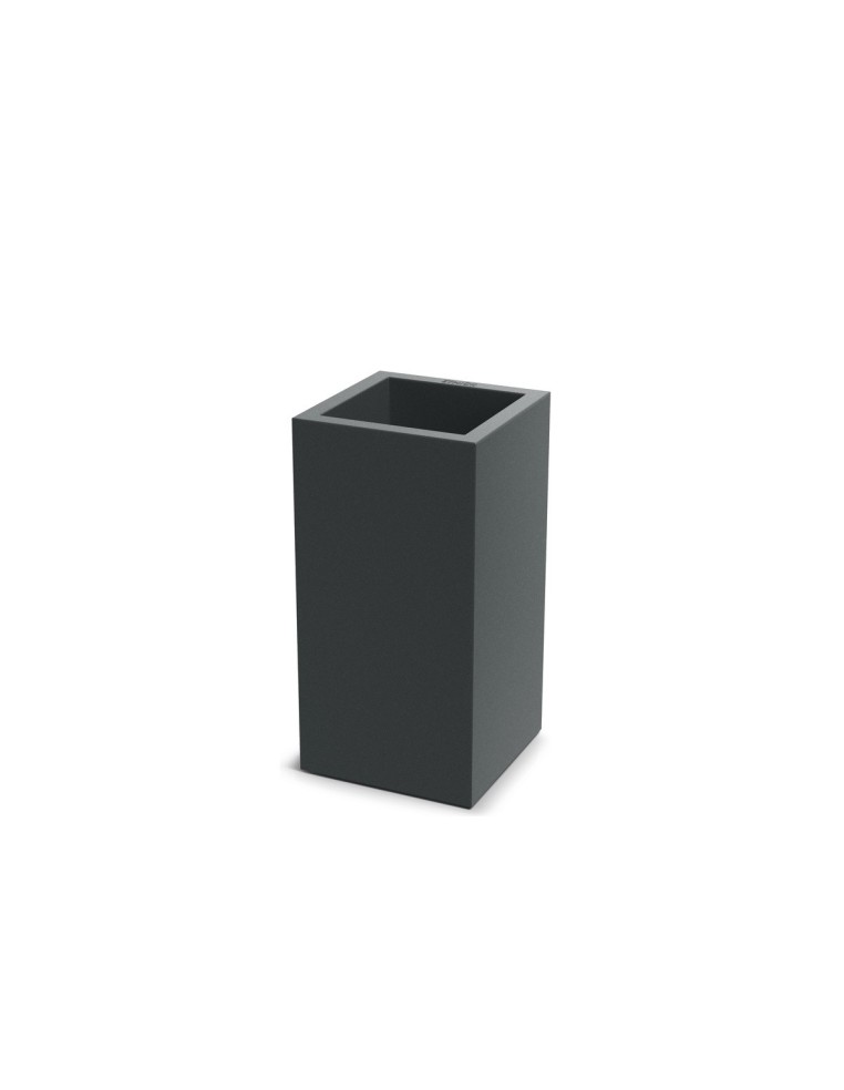 Pflanzsäule eckig 29 × 29 × 58 cm matt, 13 L – Dunkelgrau | Töpferkönig