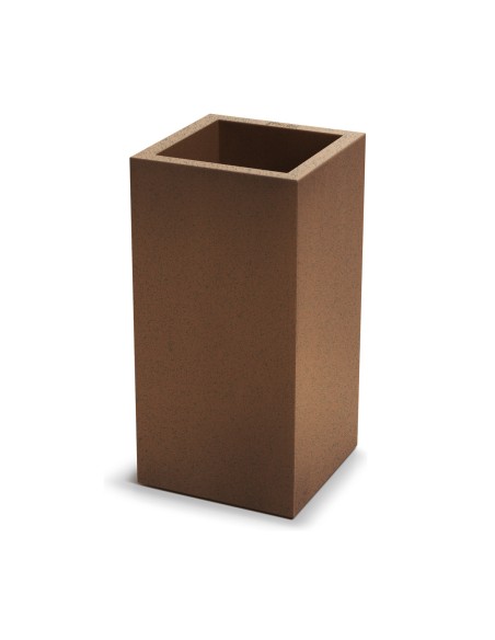 Pflanzsäule eckig 29 × 29 × 58 cm matt, 13 L – Rost | Töpferkönig