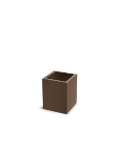 Blumenkübel eckig 29 × 29 × 36 cm matt, 11 L – Cortenstahl | Töpferkönig