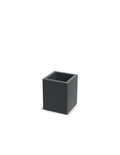 Blumenkübel eckig 29 × 29 × 36 cm matt, 11 L – Dunkelgrau | Töpferkönig