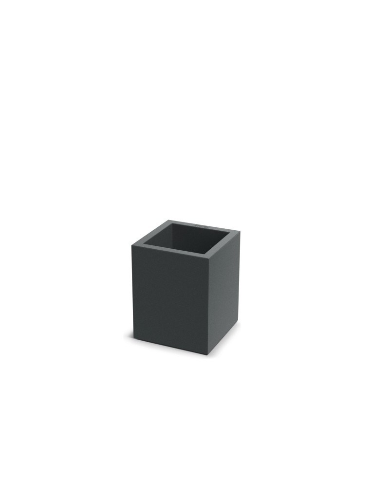 Blumenkübel eckig 29 × 29 × 36 cm matt, 11 L – Dunkelgrau | Töpferkönig