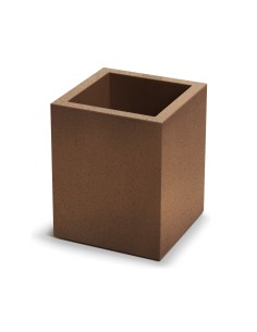 Blumenkübel eckig 29 × 29 × 36 cm matt, 11 L – Rost | Töpferkönig