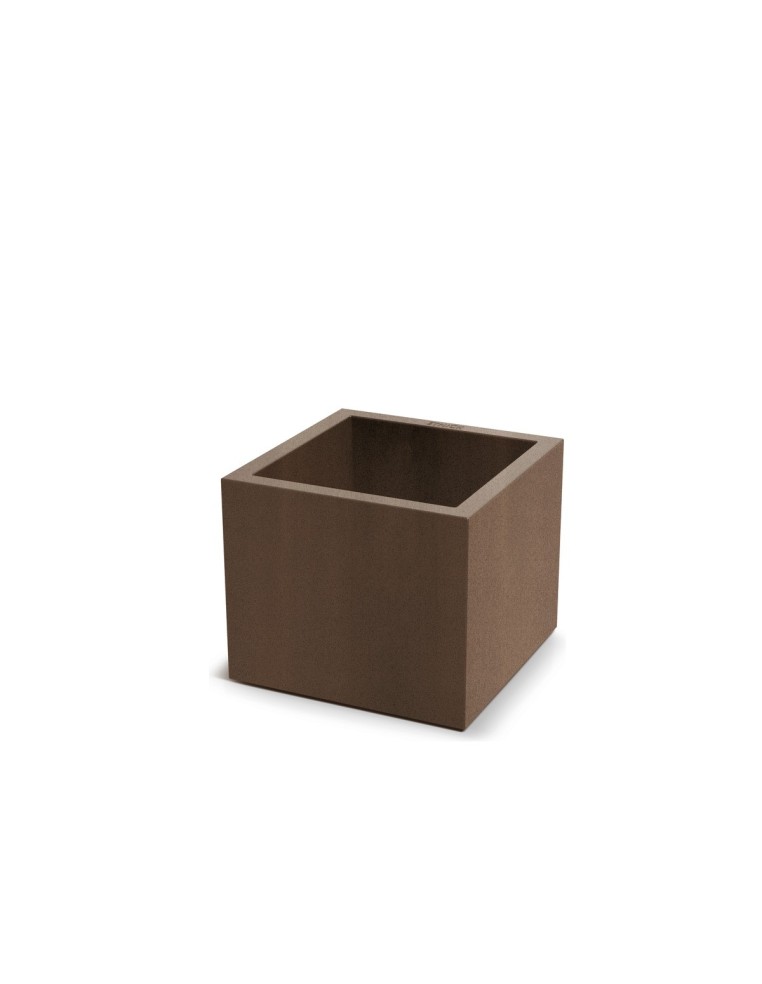 Blumentopf eckig 38 × 38 × 32 cm matt, 25 L – Cortenstahl | Töpferkönig