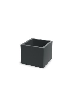 Blumentopf eckig 38 × 38 × 32 cm matt, 25 L – Dunkelgrau | Töpferkönig