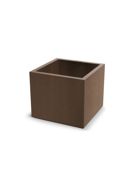 Blumentopf eckig 47 × 47 × 40 cm matt, 51 L – Cortenstahl | Töpferkönig