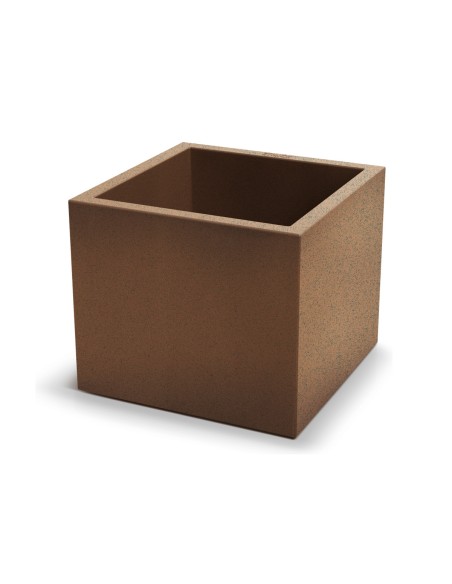 Blumentopf eckig 47 × 47 × 40 cm matt, 51 L – Rost | Töpferkönig