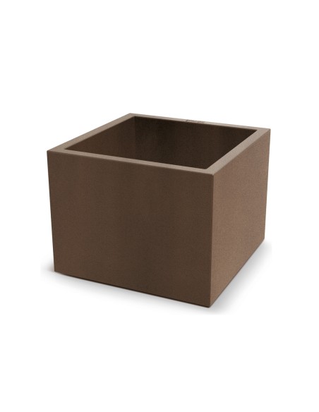 Blumentopf eckig 58 × 58 × 45 cm matt, 91 L – Cortenstahl | Töpferkönig