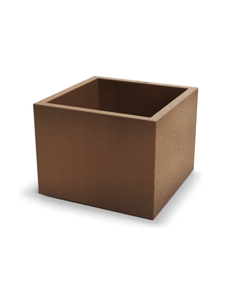 Blumentopf eckig 58 × 58 × 45 cm matt, 91 L – Rost | Töpferkönig