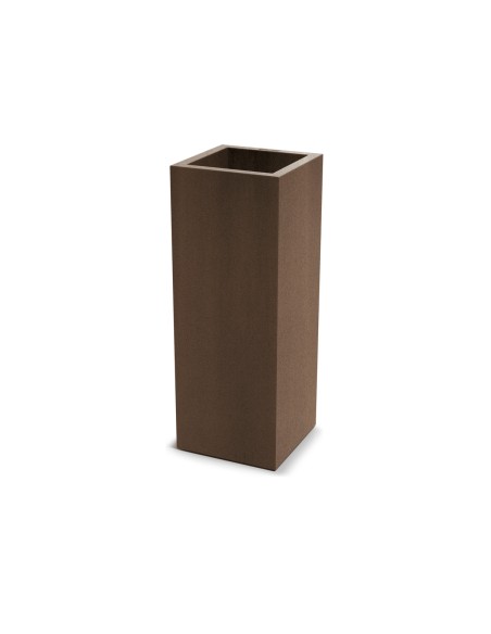 Pflanzsäule eckig 29 × 29 × 78 cm matt, 14 L – Cortenstahl | Töpferkönig