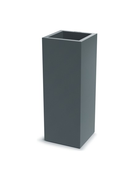 Pflanzsäule eckig 29 × 29 × 78 cm matt, 14 L – Betongrau | Töpferkönig