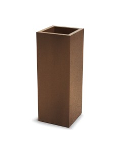 Pflanzsäule eckig 29 × 29 × 78 cm matt, 14 L – Rost | Töpferkönig