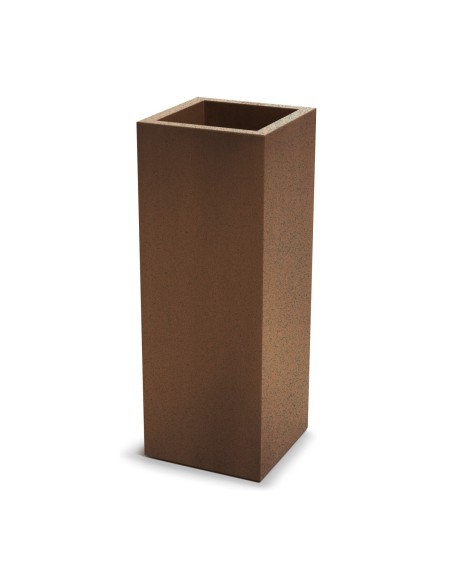 Pflanzsäule eckig 29 × 29 × 78 cm matt, 14 L – Rost | Töpferkönig
