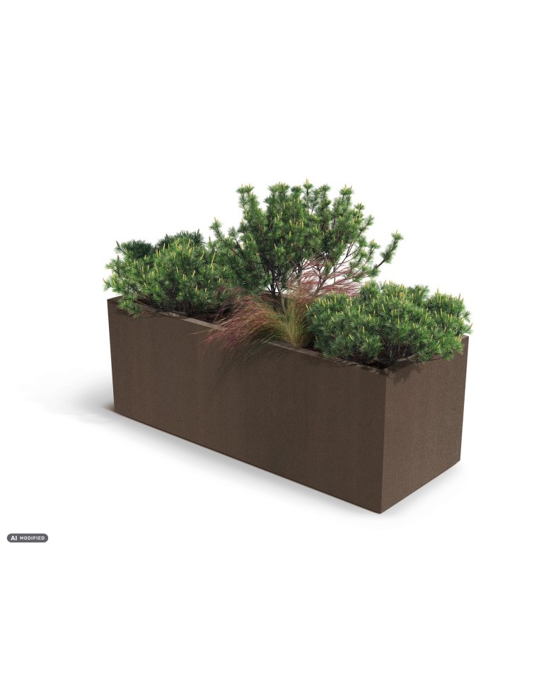 Pflanzgefäß Stufenform 58 × 24 × 56 cm matt, 12 L – Cortenstahl | Töpferkönig