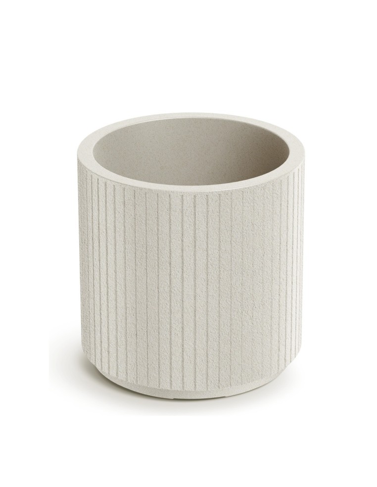 Blumentopf rund Ø30 × 30 cm gerillt, 9 L – Sand | Töpferkönig