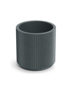 Blumentopf rund Ø30 × 30 cm gerillt, 9 L – Graphit | Töpferkönig