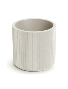 Blumentopf rund Ø40 × 36 cm gerillt, 19 L – Sand | Töpferkönig