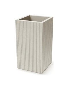 Pflanzkübel eckig 40 × 40 × 70 cm gerillt, 27 L – Sand | Töpferkönig