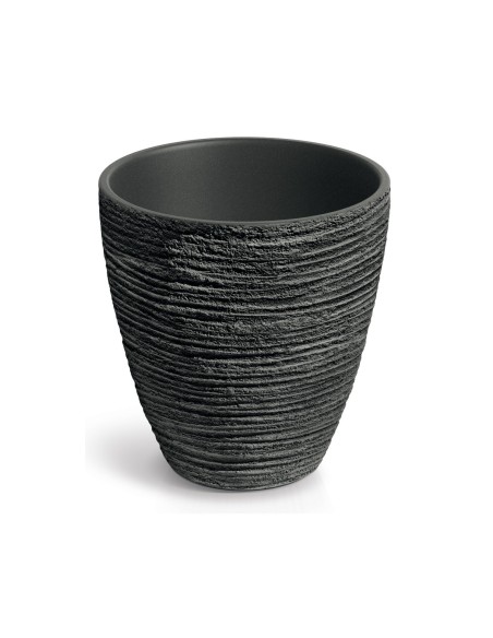 Blumentopf rund Ø40 × 40 cm Steinoptik, 14 L – Dunkelgrau | Töpferkönig