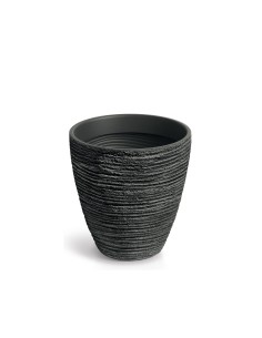 Blumentopf rund Ø47 × 48 cm Steinoptik, 54 L – Dunkelgrau | Töpferkönig