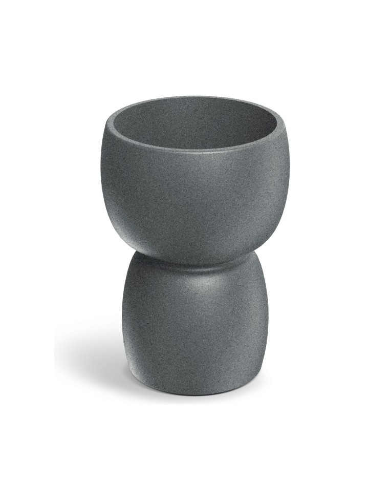Blumenkübel rund Ø30 × 41 cm matt, 6 L – Granit hell | Töpferkönig