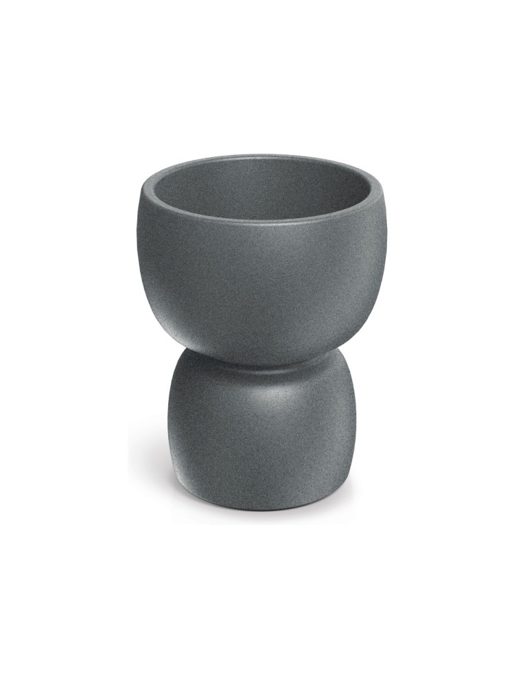 Blumenkübel rund Ø40 × 48 cm matt, 17 L – Granit hell | Töpferkönig