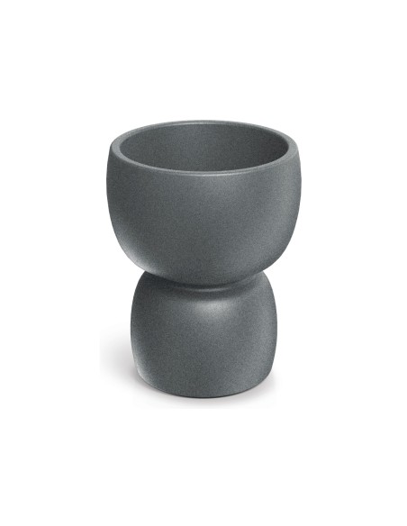 Blumenkübel rund Ø40 × 48 cm matt, 17 L – Granit hell | Töpferkönig