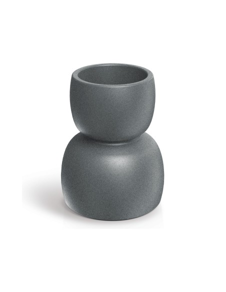 Blumenkübel rund Ø40 × 48 cm matt, 17 L – Granit hell | Töpferkönig