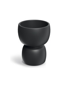 Blumenkübel rund Ø40 × 48 cm matt, 17 L – Schwarz | Töpferkönig