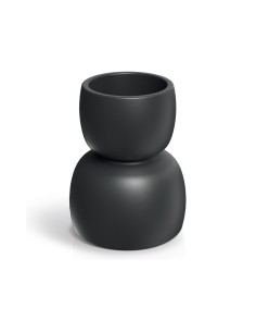 Blumenkübel rund Ø40 × 48 cm matt, 17 L – Schwarz | Töpferkönig 2