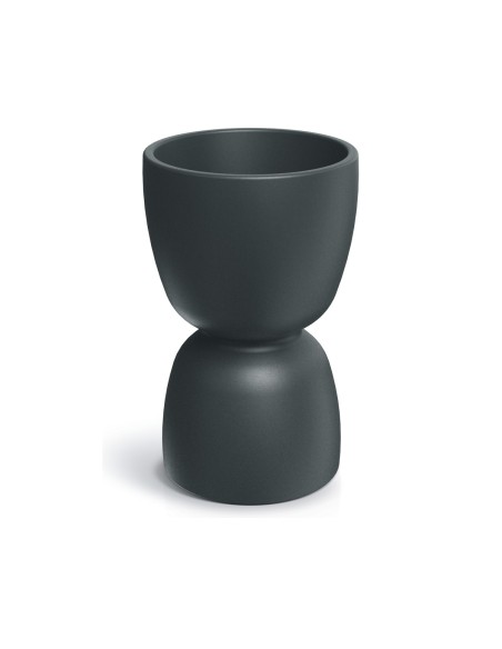 Pflanzkübel rund Ø40 × 61 cm matt, 17 L – Graphit | Töpferkönig