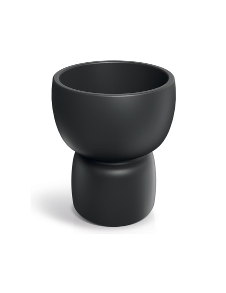 Blumenkübel rund Ø47 × 55 cm matt, 23 L – Schwarz | Töpferkönig