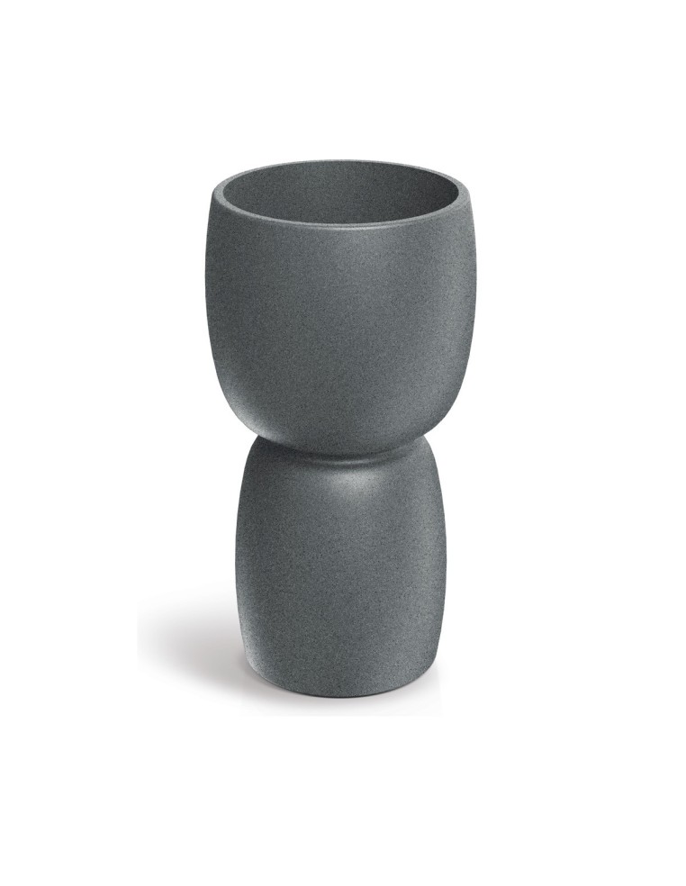Pflanzsäule rund Ø30 × 54 cm matt, 8 L – Granit hell | Töpferkönig