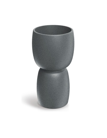 Pflanzsäule rund Ø30 × 54 cm matt, 8 L – Granit hell | Töpferkönig