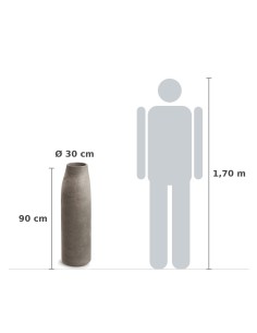 Pflanzsäule rund Ø30 × 90 cm Steinoptik, 3 L – Macchiato | Töpferkönig 2