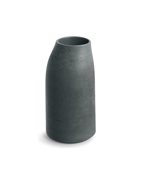 Pflanzsäule rund Ø38 × 70 cm Steinoptik, 8 L – Graphit | Töpferkönig