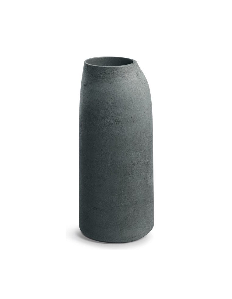 Pflanzsäule rund Ø46 × 100 cm Steinoptik, 14 L – Graphit | Töpferkönig