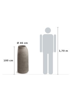 Pflanzsäule rund Ø46 × 100 cm Steinoptik, 14 L – Macchiato | Töpferkönig 2