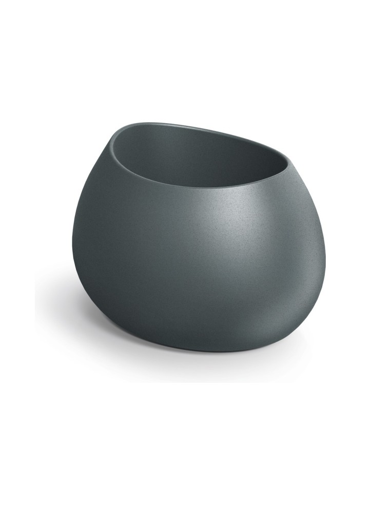 Pflanzkübel oval 60 × 50 × 38 cm matt, 23 L – Graphit | Töpferkönig