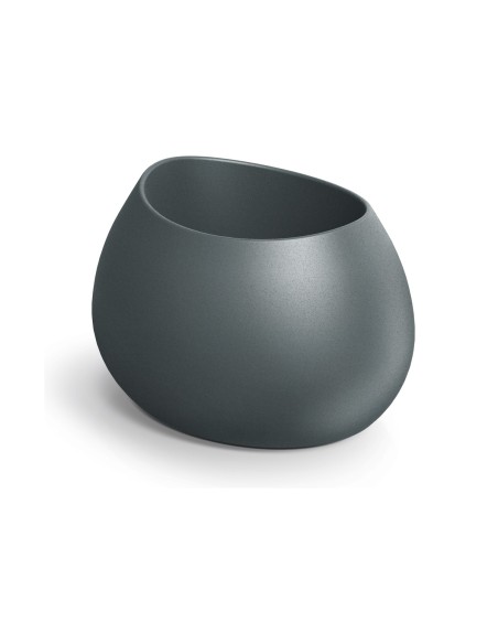 Pflanzkübel oval 60 × 50 × 38 cm matt, 23 L – Graphit | Töpferkönig
