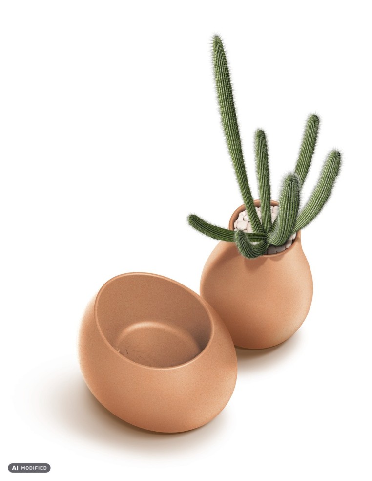 Blumenkübel rund Ø40 × 50 cm matt, 5 L – Terrakotta | Töpferkönig