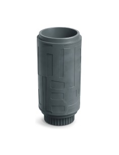 Pflanzsäule rund Ø30 × 62 cm mit Relief, 12 L – Betongrau | Töpferkönig