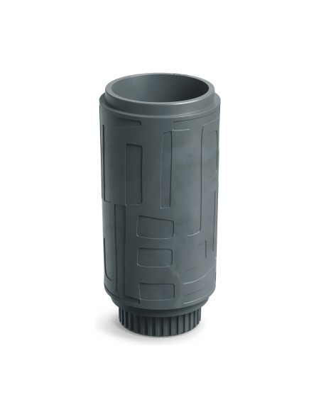 Pflanzsäule rund Ø30 × 62 cm mit Relief, 12 L – Betongrau | Töpferkönig