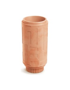 Pflanzsäule rund Ø30 × 62 cm mit Relief, 12 L – Terrakotta | Töpferkönig