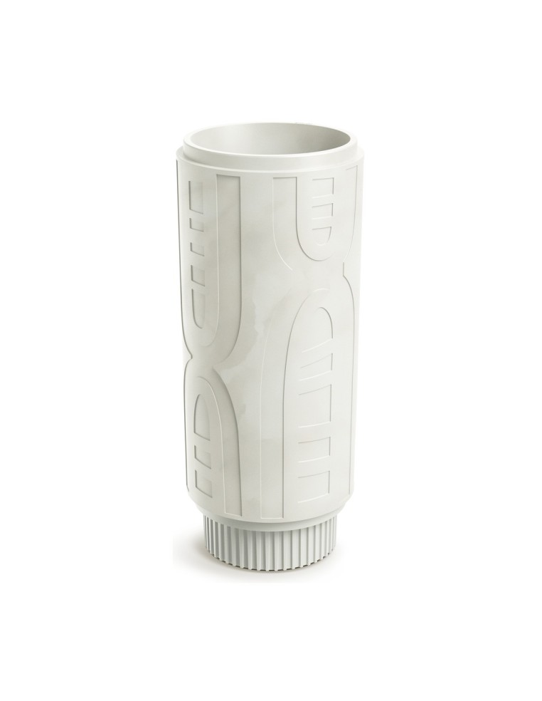 Pflanzsäule XXL rund Ø40 × 90 cm mit Relief, 24 L – Sand | Töpferkönig