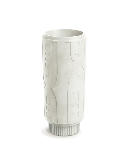 Pflanzsäule XXL rund Ø40 × 90 cm mit Relief, 24 L – Sand | Töpferkönig
