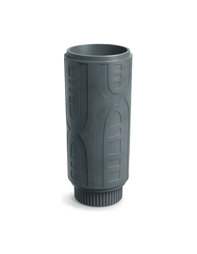 Pflanzsäule rund Ø40 × 90 cm mit Relief, 24 L – Betongrau | Töpferkönig