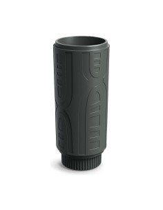 Pflanzsäule rund Ø40 × 90 cm mit Relief, 24 L – Dunkelgrau | Töpferkönig