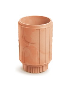Blumenkübel rund Ø40 × 57 cm mit Relief, 23 L – Terrakotta | Töpferkönig